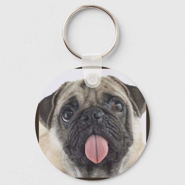 Cute Pug Keychain (Front)