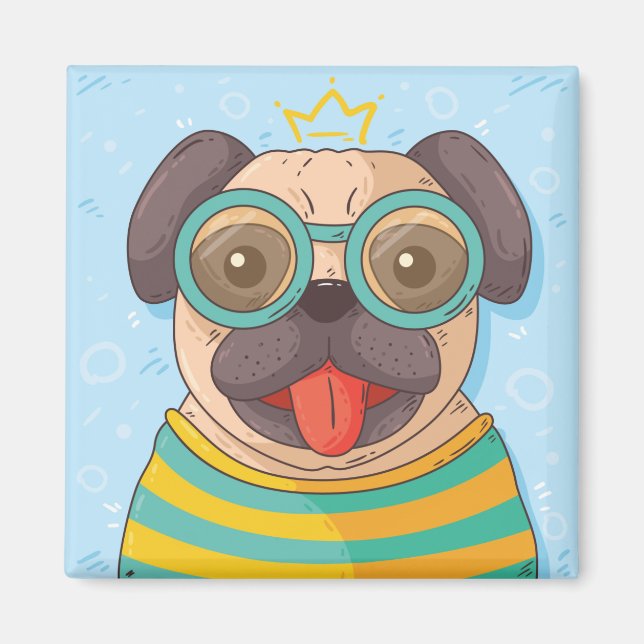 Cute Pug Magnet (Front)