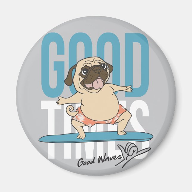 Cute Pug Magnet (Front)