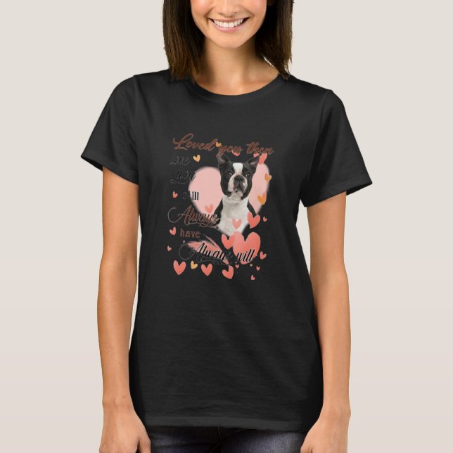 Cute Pug Mom Hearts Happy Mother's Day Love Dog T-Shirt (Front)