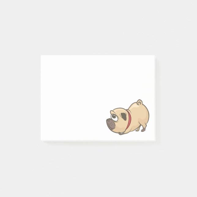 Cute Pug Mom Puppy Dog Cartoon Puppies Pup Dogs Post-it Notes (Front)