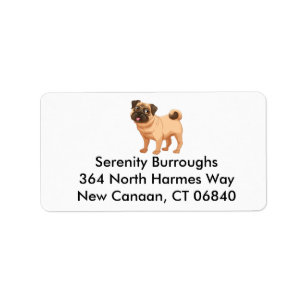 Cute Pug Mom Puppy Dog Dad Fur Mama Pugs Label