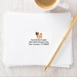 Cute Pug Mom Puppy Dog Dad Fur Mama Pugs Label