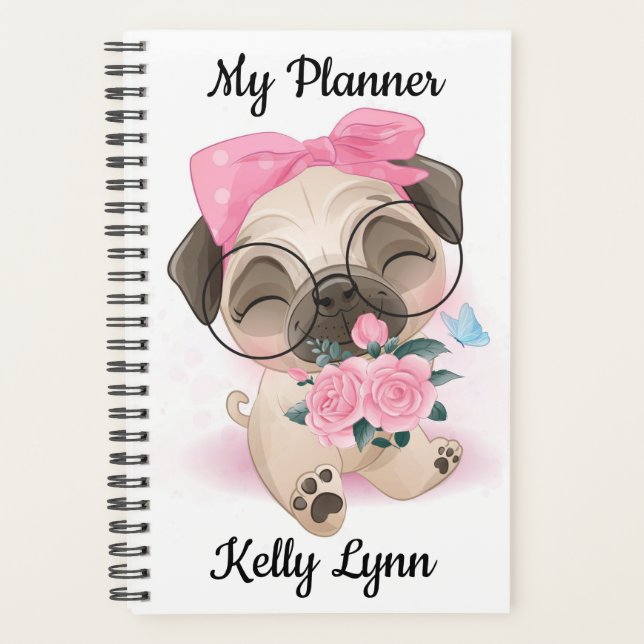Cute Pug Planner (Front)