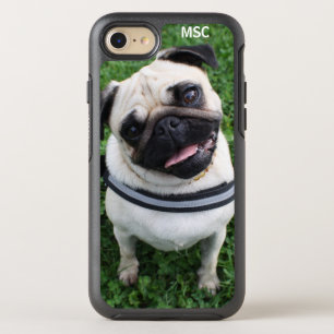 Cute Pug Puppy Dog Monogram OtterBox Symmetry iPhone 8/7 Case