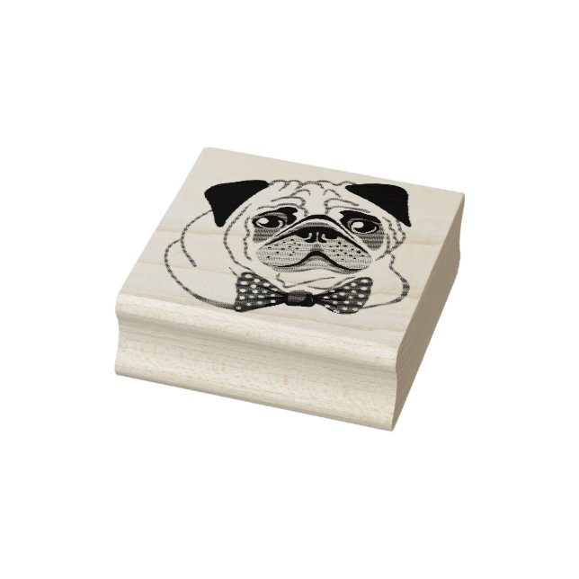 Cute Pug Rubber Stamp (Stamp)