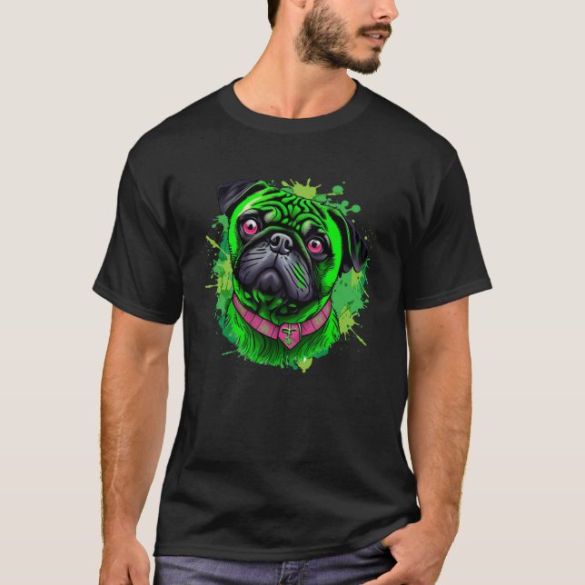 Cute Pug st Patrick s Day T-Shirt (Front)
