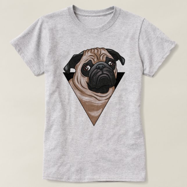 Cute Pug T-Shirt (Design Front)