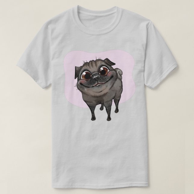 Cute Pug T-Shirt (Design Front)