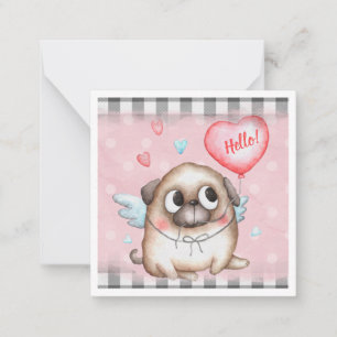 Cute Pug Valentine's Day Card