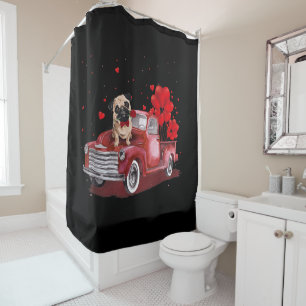 Cute Pug Valentine's Day Heart Truck