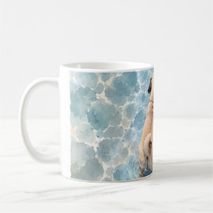 Cute Pug Watercolor Portrait  Coffee Mug