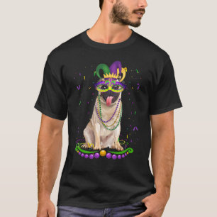 Cute Pug Wearing Carnival Mask Mardi Gras Dogs   T-Shirt