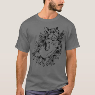 Cute Puggle Dog Owner Puppy Pet Flower Dog Pug Lov T-Shirt