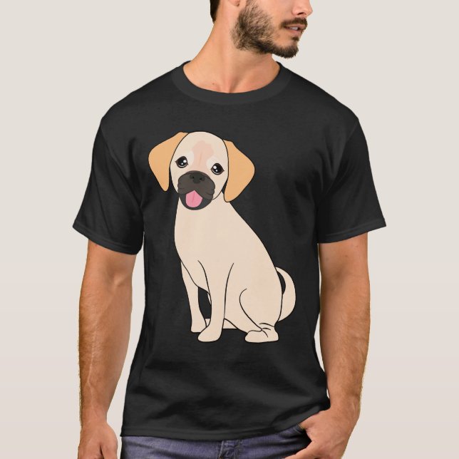 Cute Puggle Dog T-Shirt (Front)
