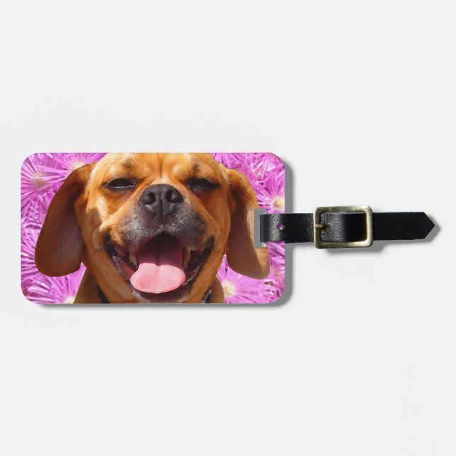 Cute Puggle Luggage Tag (Front Horizontal)