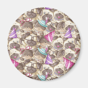 Cute Pugs Magnet