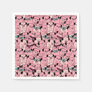 Cute Pugs Napkins