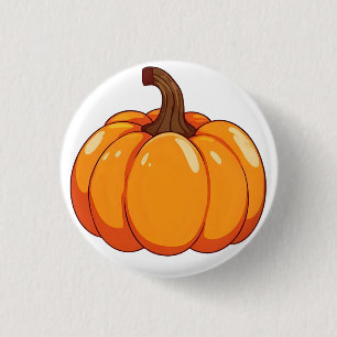 Cute Pumpkin 1 Inch Round Button