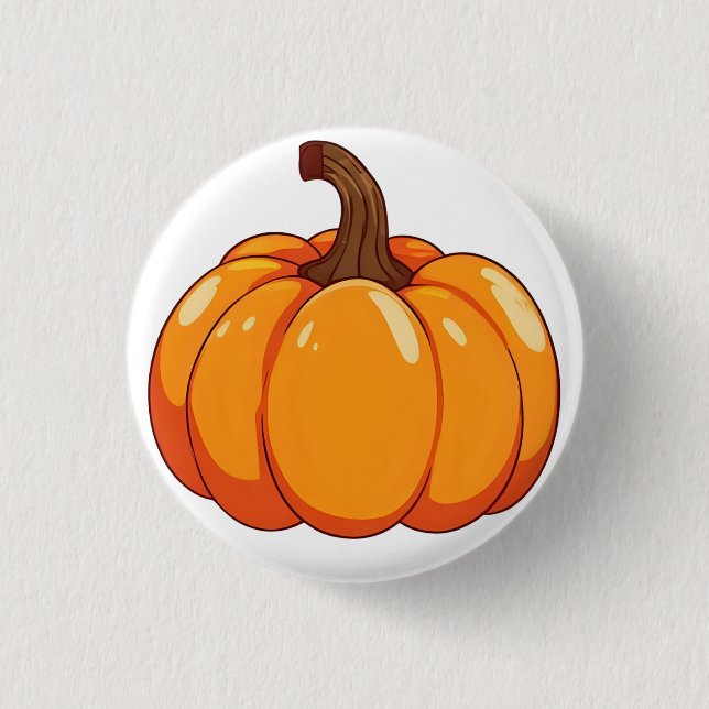 Cute Pumpkin 1 Inch Round Button (Front)