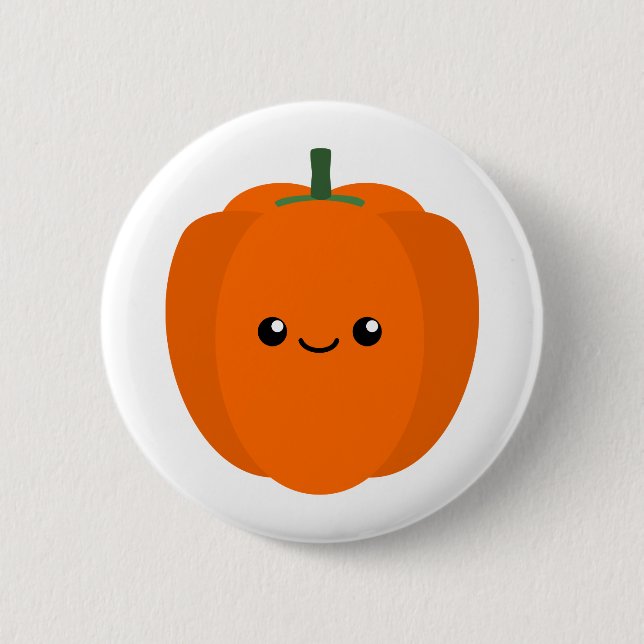 Cute Pumpkin 2 Inch Round Button (Front)