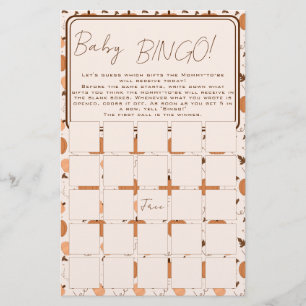 Cute Pumpkin Autumn Baby Bingo Game Flyer
