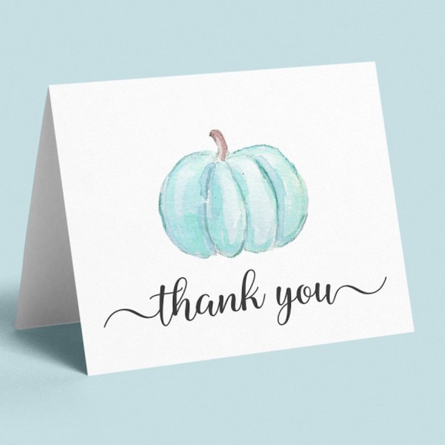 Cute Pumpkin Baby Boy Shower Thank You Card (Creator Uploaded)