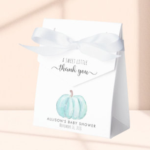 Cute Pumpkin Baby Boy Shower Thank You Favor Box