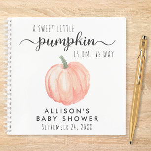 Cute Pumpkin Baby Shower Guest Book