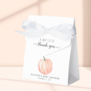 Cute Pumpkin Baby Shower Thank You Favor Box