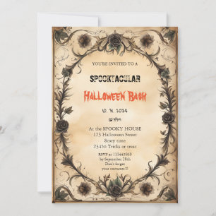 Cute pumpkin Boo Halloween bash  Invitation
