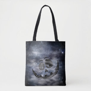 Cute Pumpkin Face Side 1 Sinister Halloween Side 2 Tote Bag