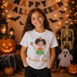 Cute Pumpkin Fairy Halloween Girl Costume T-Shirt