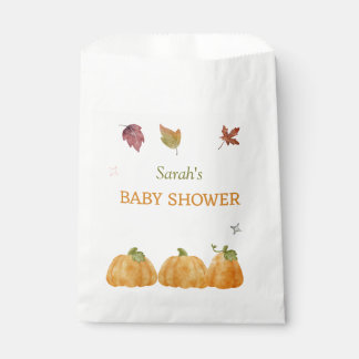 Cute Pumpkin Fall Baby Shower Invitation  Favour Bag