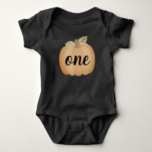 Cute Pumpkin First Birthday I'm ONE Baby Bodysuit
