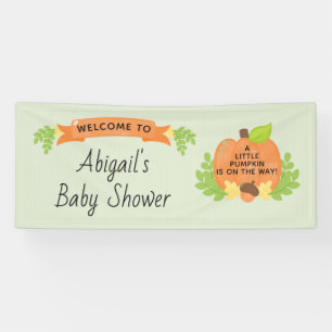 Cute Pumpkin Gender Neutral Baby Shower Banner
