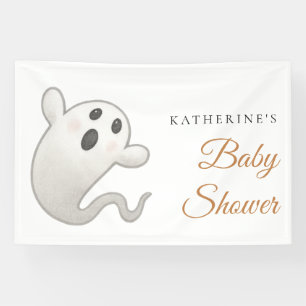 Cute Pumpkin Gender Neutral Halloween Baby Shower Banner