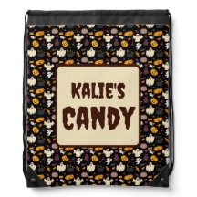 Cute Pumpkin, Ghost, Bat Halloween Candy Bag