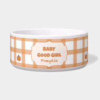 Cute Pumpkin Gingham Baby Good Girl Pet