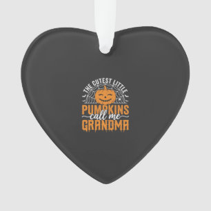 Cute Pumpkin Grandma Halloween Design_1 Ornament