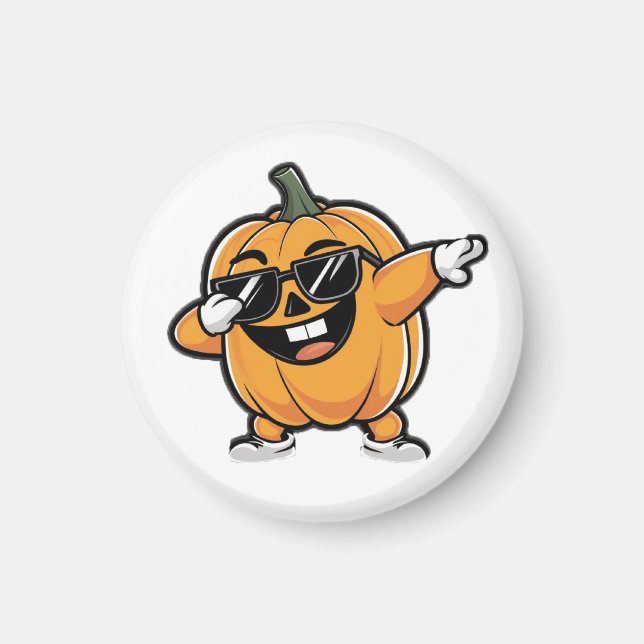 Cute Pumpkin Halloween Magnet (Front)