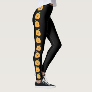 Cute Pumpkin Halloween Pattern Girl Costume Leggings
