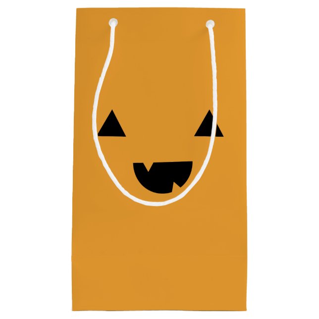 Cute Pumpkin Halloween Small Gift Bag (Front)