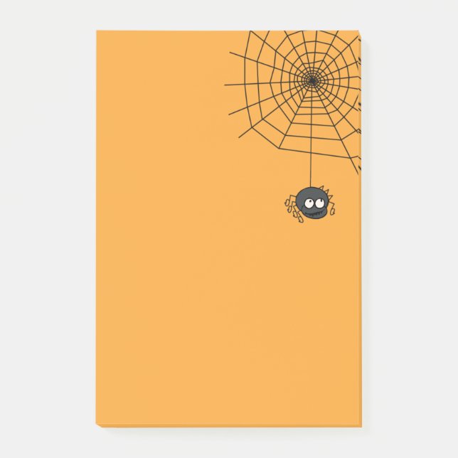 Cute Pumpkin Halloween Spiderweb Post Its Post-it Notes (Front)
