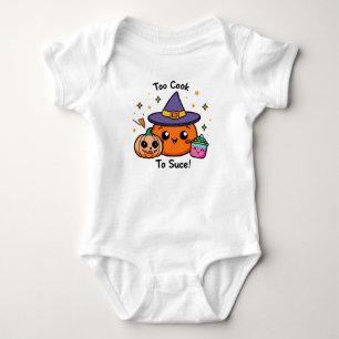 Cute Pumpkin Halloween Vector Art Baby Bodysuit