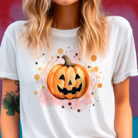Cute Pumpkin Halloween Watercolor