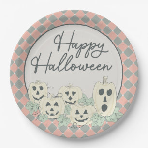 Cute Pumpkin–Happy Halloween Paper Plate