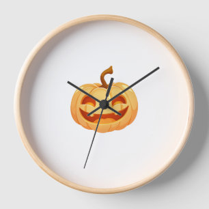 Cute Pumpkin Jack O Lantern Turtle Sea Halloween C Clock
