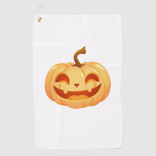 Cute Pumpkin Jack O Lantern Turtle Sea Halloween C Golf Towel