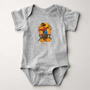 Cute Pumpkin Patch Scarecrow Toddler Halloween Baby Bodysuit